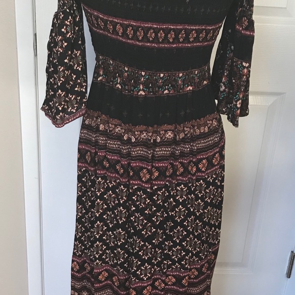 🌾Long Casual Dress with Long Sleeves off Shoulder - Picture 2 of 7